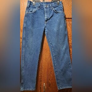 Men's Blue Denim Rustler Straight Jeans